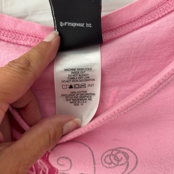 Harley-Davidson Pink Short Sleeve Tee Big Moose Portland ME SZ 1X Worn 1X - Picture 6 of 9